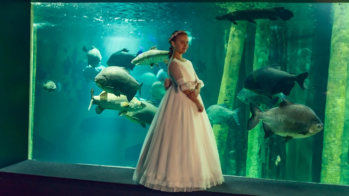 Un reportaje de comunión en el acuario de Zaragoza para recordar siempre.